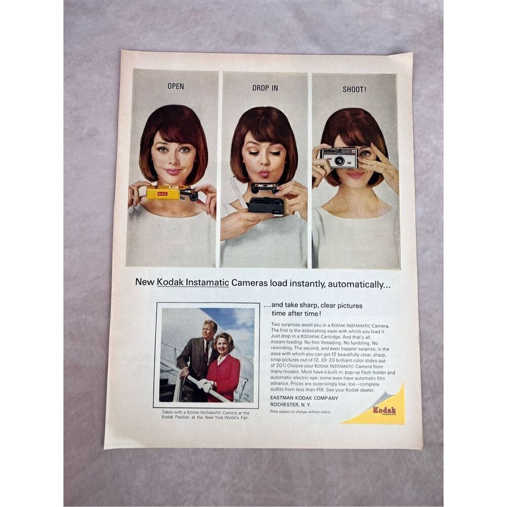 Vintage Print Advertisement Ad 1965 Kodak Print
